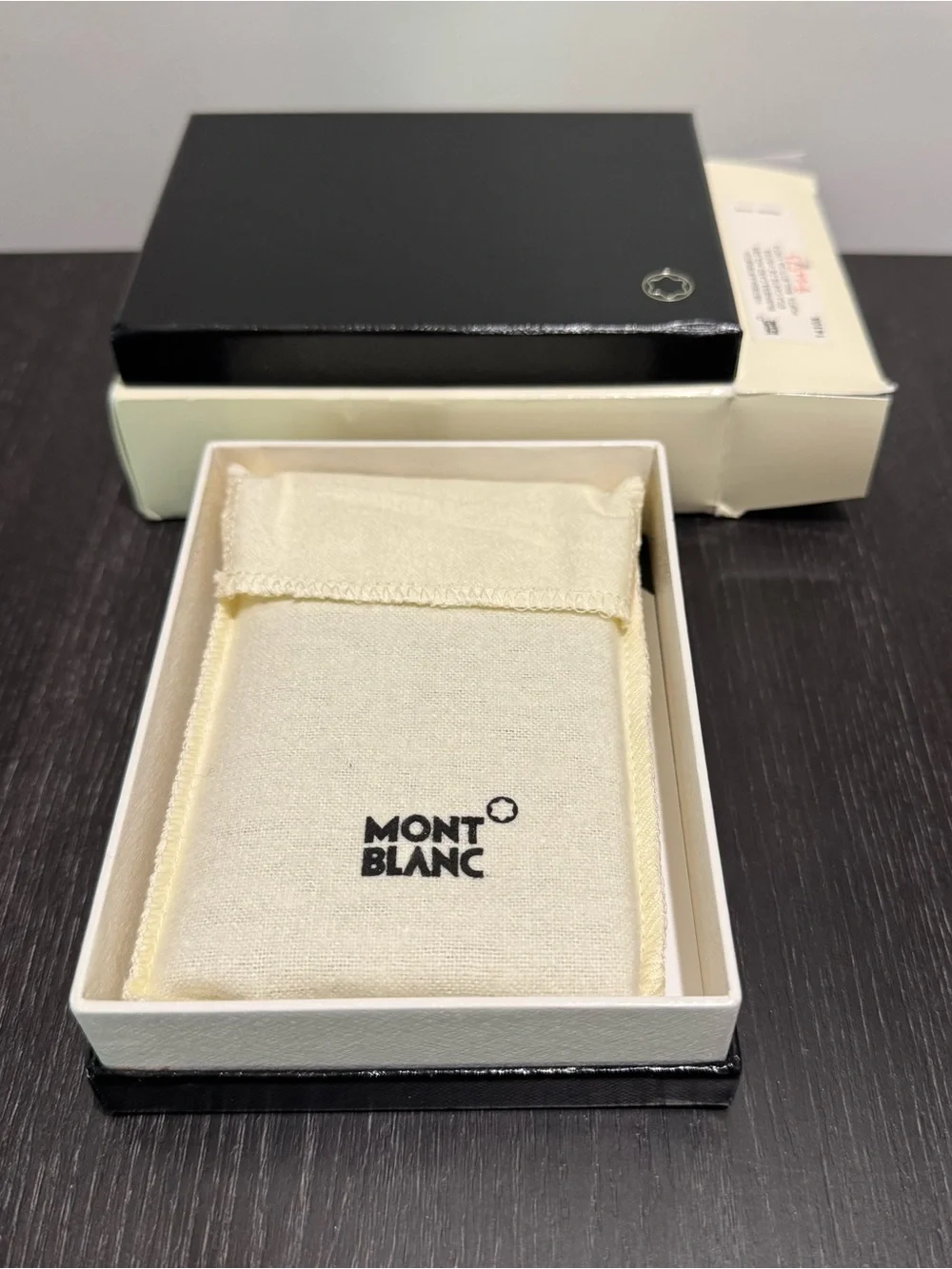 New Mont Blanc Business Card Holder Meisterstuc Black Leather